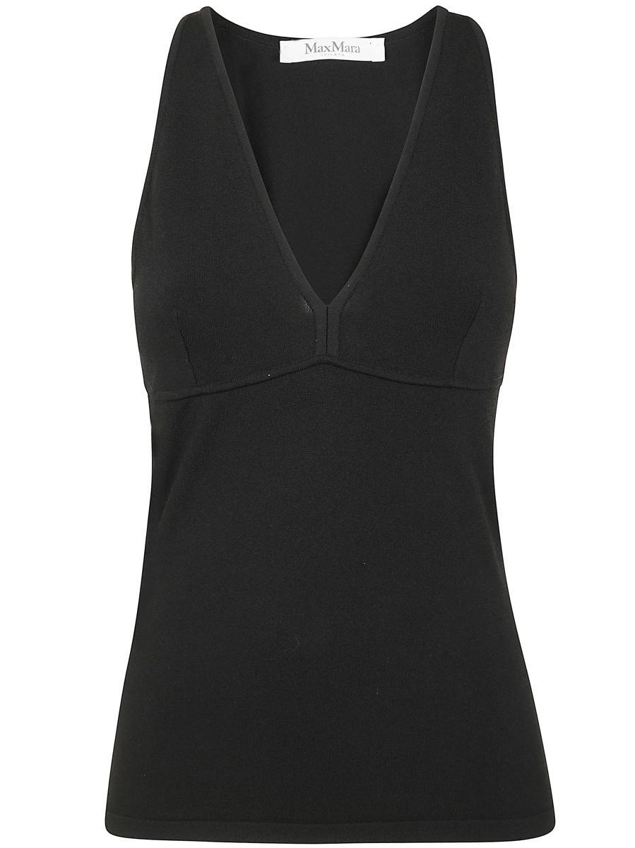Max Mara Armida1234 Cotton Bra Tank in Black Lyst UK
