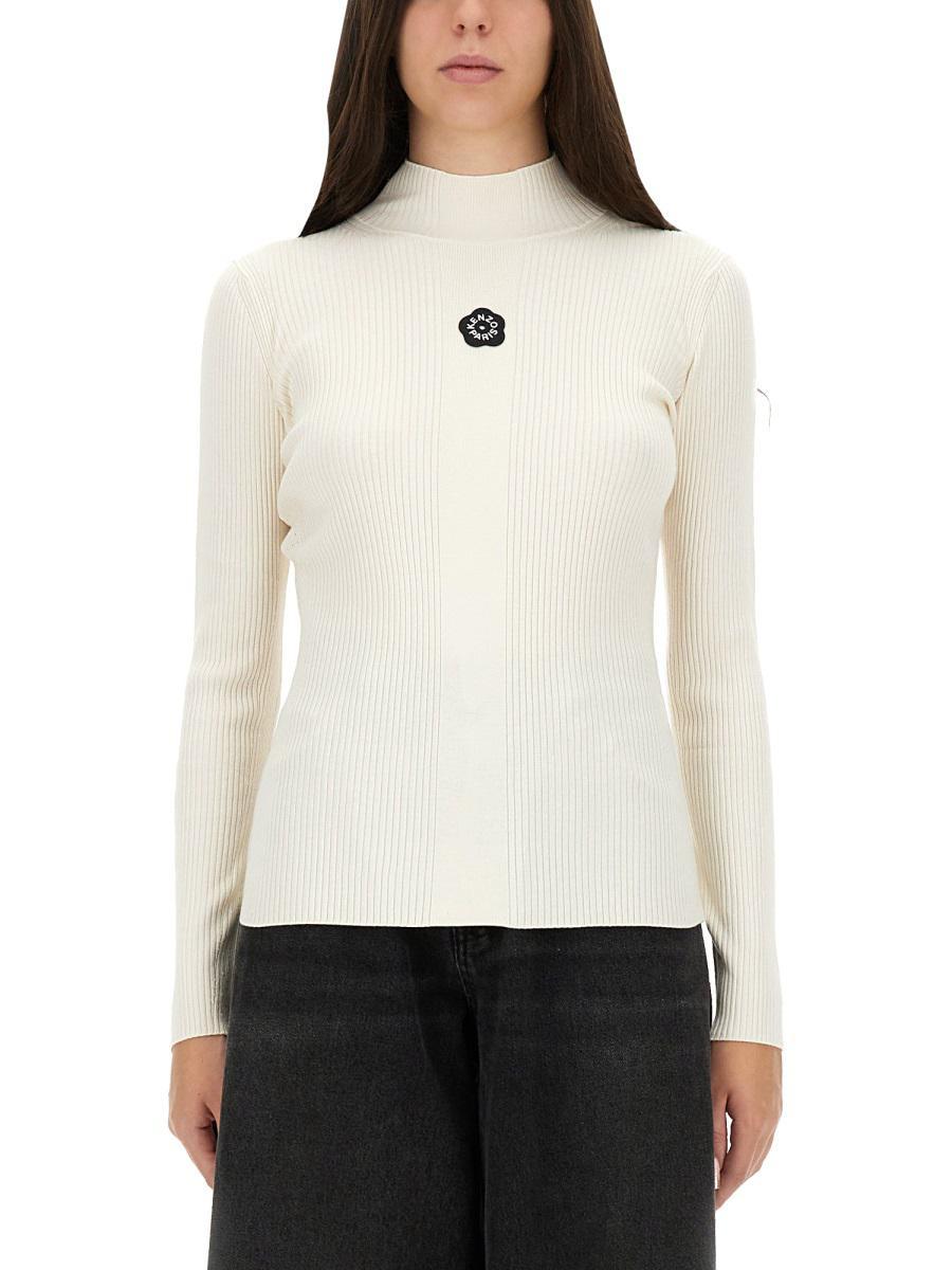【送料&関税込】Kenzo Ivory Wool Blend Sweater Poppy sweater KENZO | Blondie Shop
