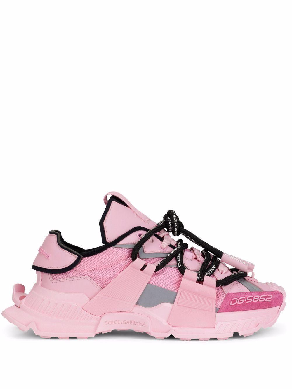 Dolce & Gabbana Leather Sneakers Fuchsia in Pink - Save 40% | Lyst