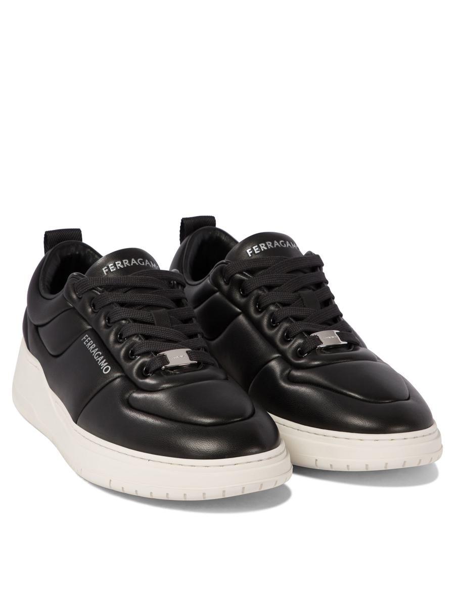 Black ferragamo sneakers hot sale