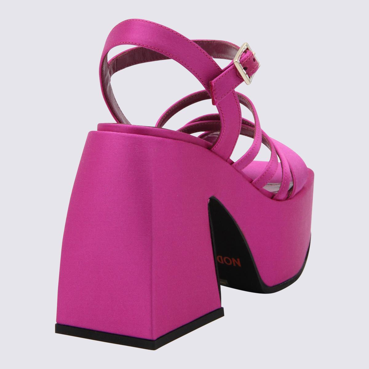 NODALETO Satin Bulla Chibi Sandals in Pink | Lyst