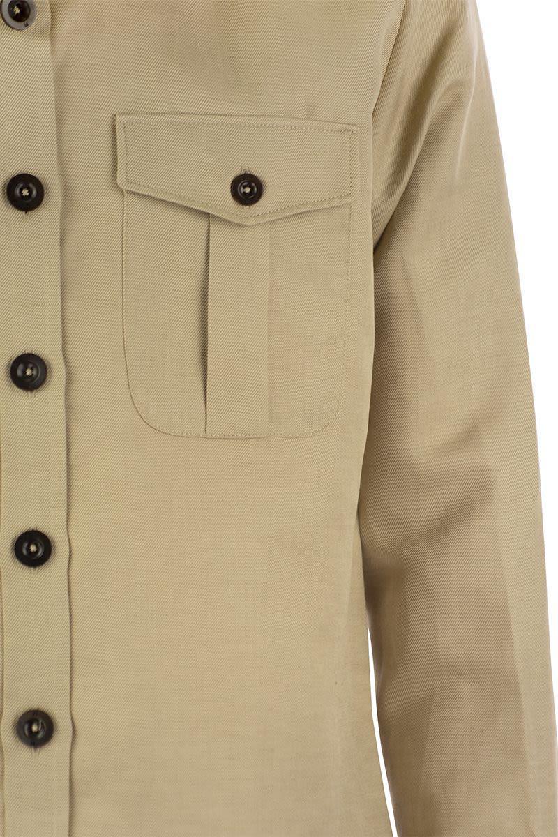 Tシャツ・カットソー PT TORINO MAN SAFARI SHIRT REGULAR FIT PT Torino Linen And Cotton Safari Shirt in Natural for Men