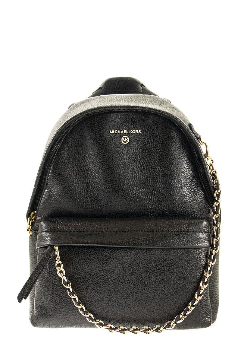 Michael Kors Slater Medium Pebbled Leather Convertible Backpack in