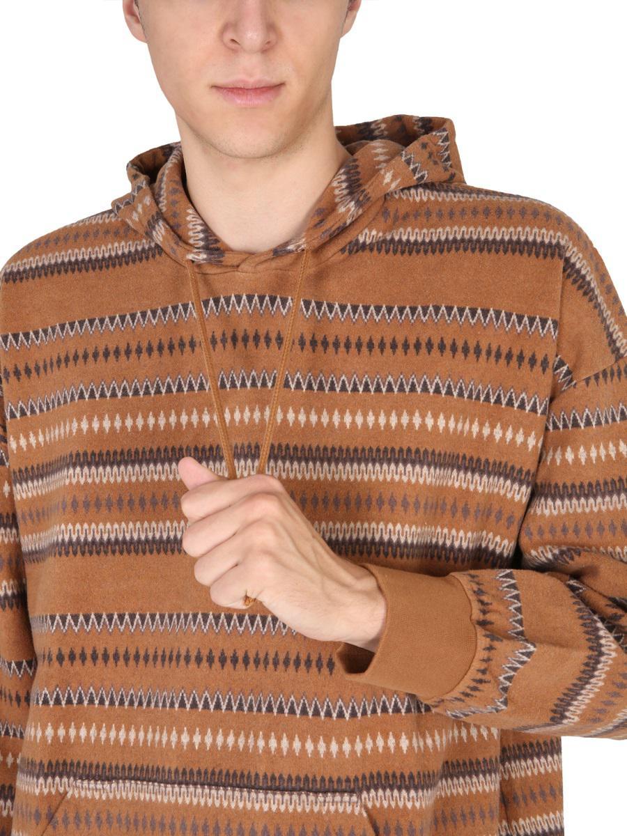 パーカー・フーディ UNIVERSAL WORKS Men Hoodies 27609 BROWN Universal Works Surfer Hoodie - Brown -29607