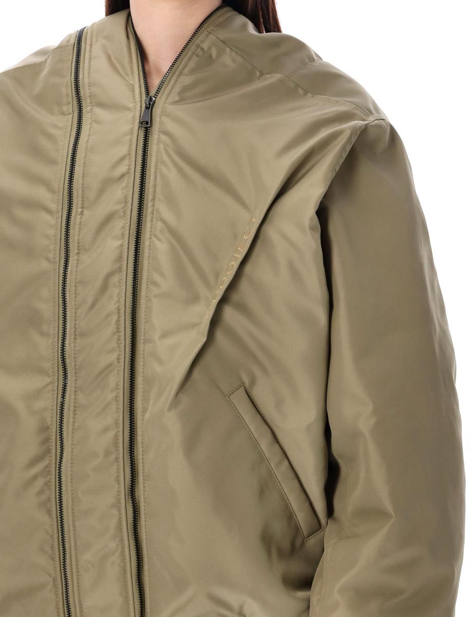 Y. Project Double Zip Bomber Jacket in Natural | Lyst
