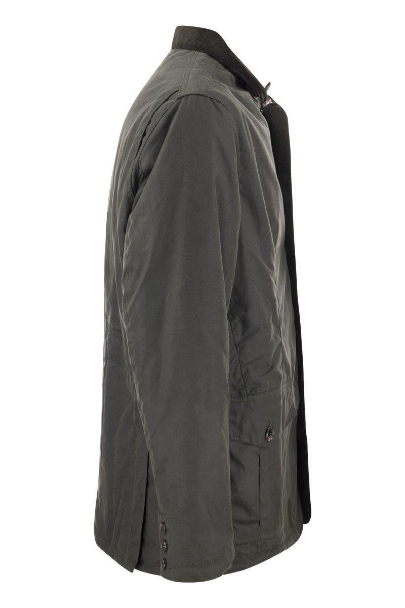 Barbour Winter Lutz Wax Jacket in Black for Men | Lyst