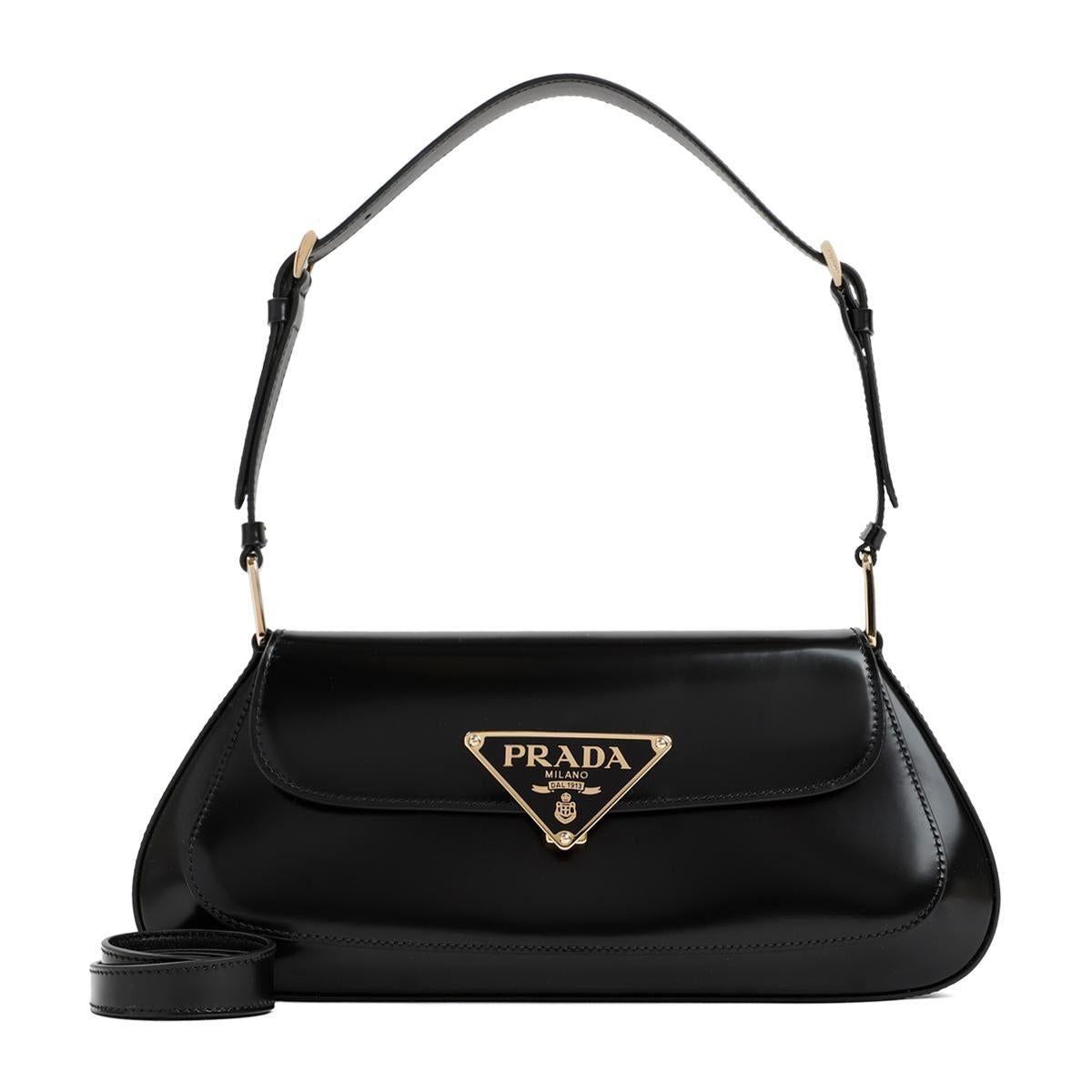 Prada Patent Calf Leather Handbag in Black