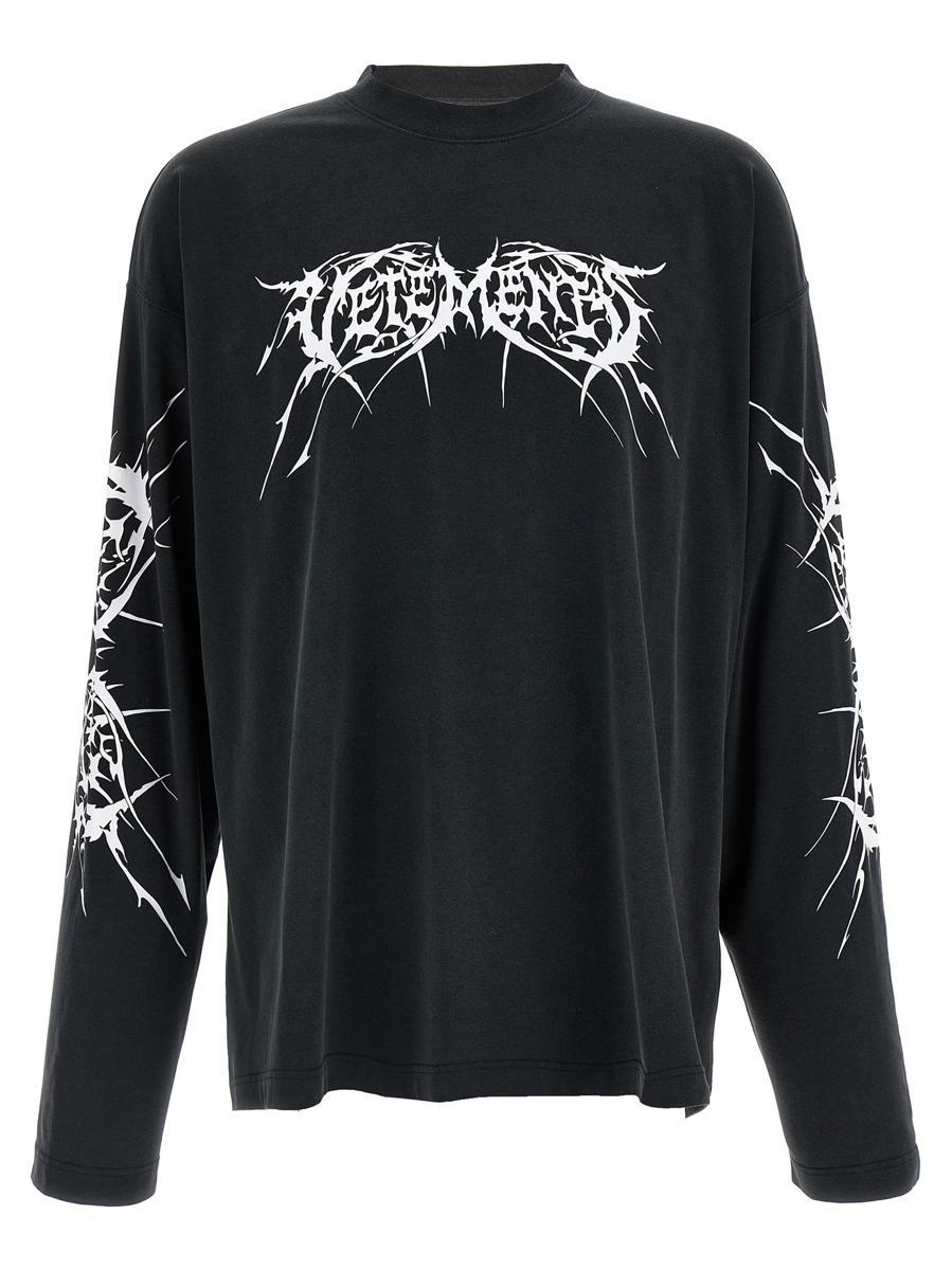 大人気♪【VETEMENTS】DEATH L LONGSLEEVE Vetements Death Metal Longsleeve Black/White T-Shirt – ESSXNYC