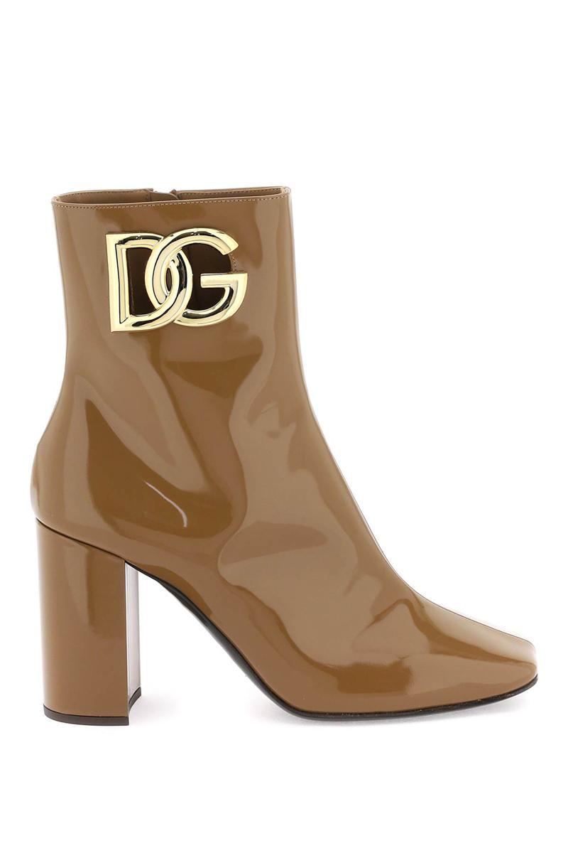 Dolce & Gabbana Dg Logo Ankle Boots in Brown | Lyst Canada