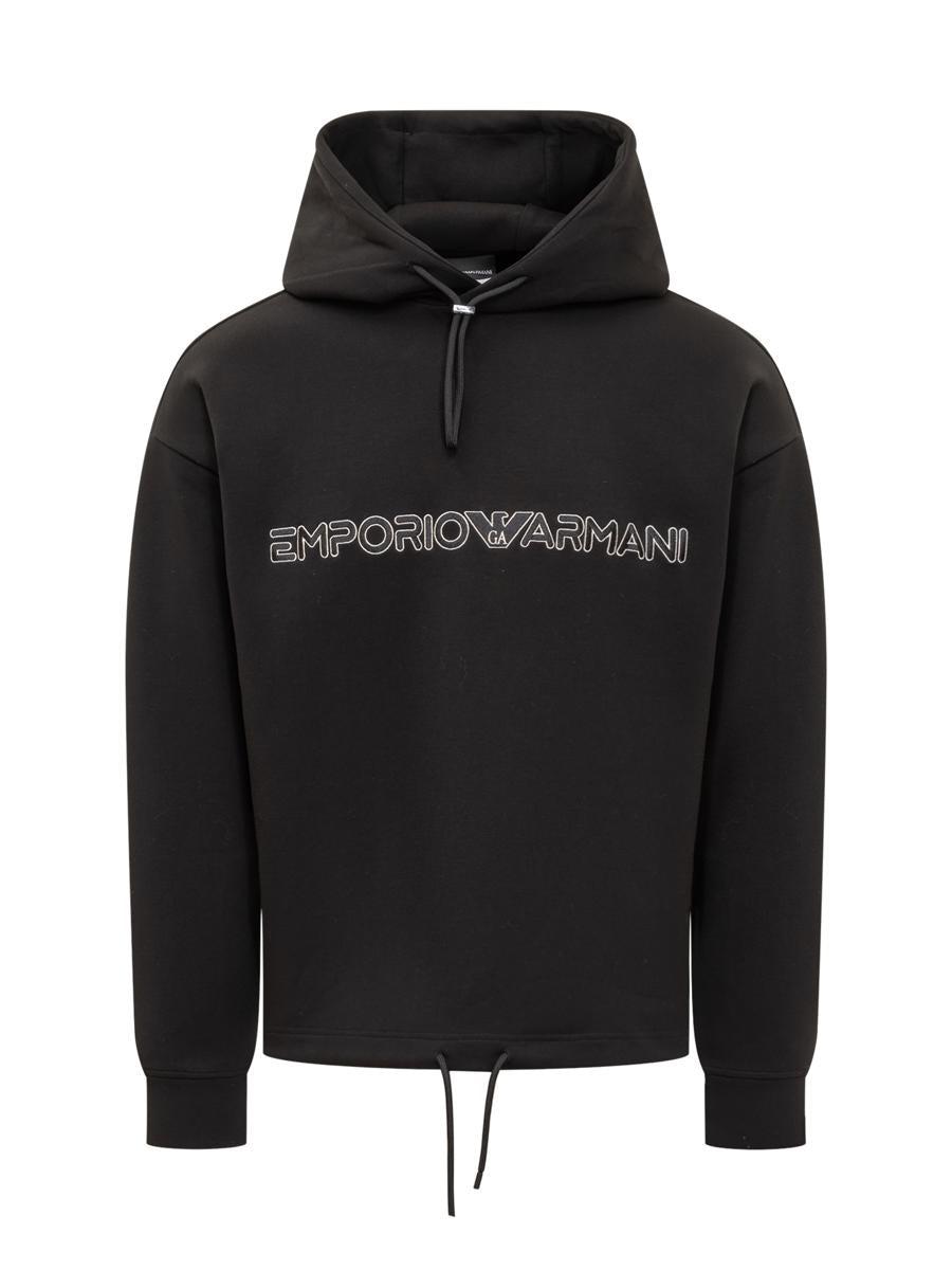 Black top armani hoodie