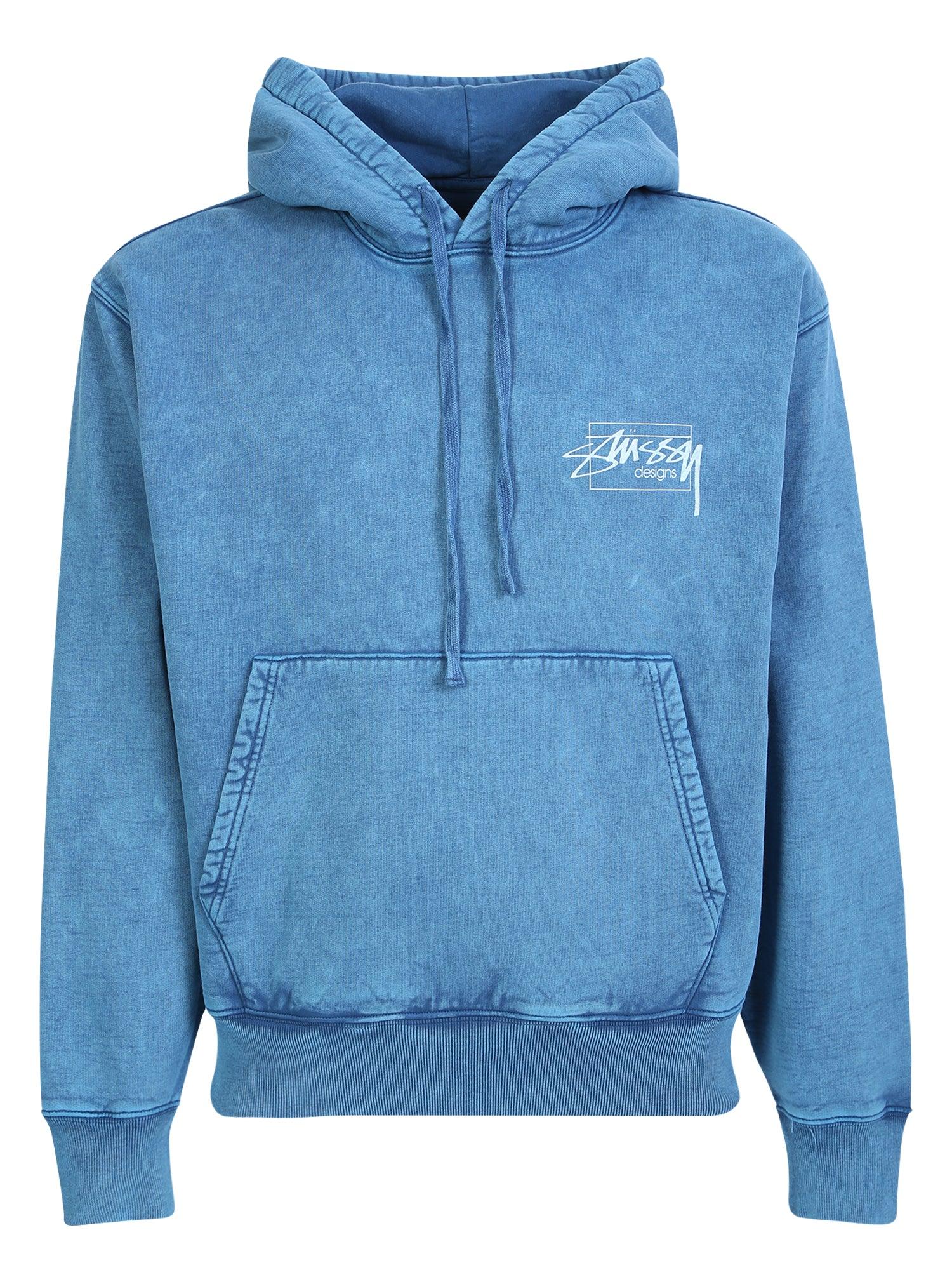 Stussy Stüssy Hooded Sweatshirt With Distressed Effect in Blue for Men ...