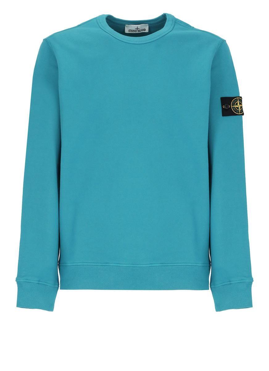 Stone Island Sweaters Light Blue for Men | Lyst