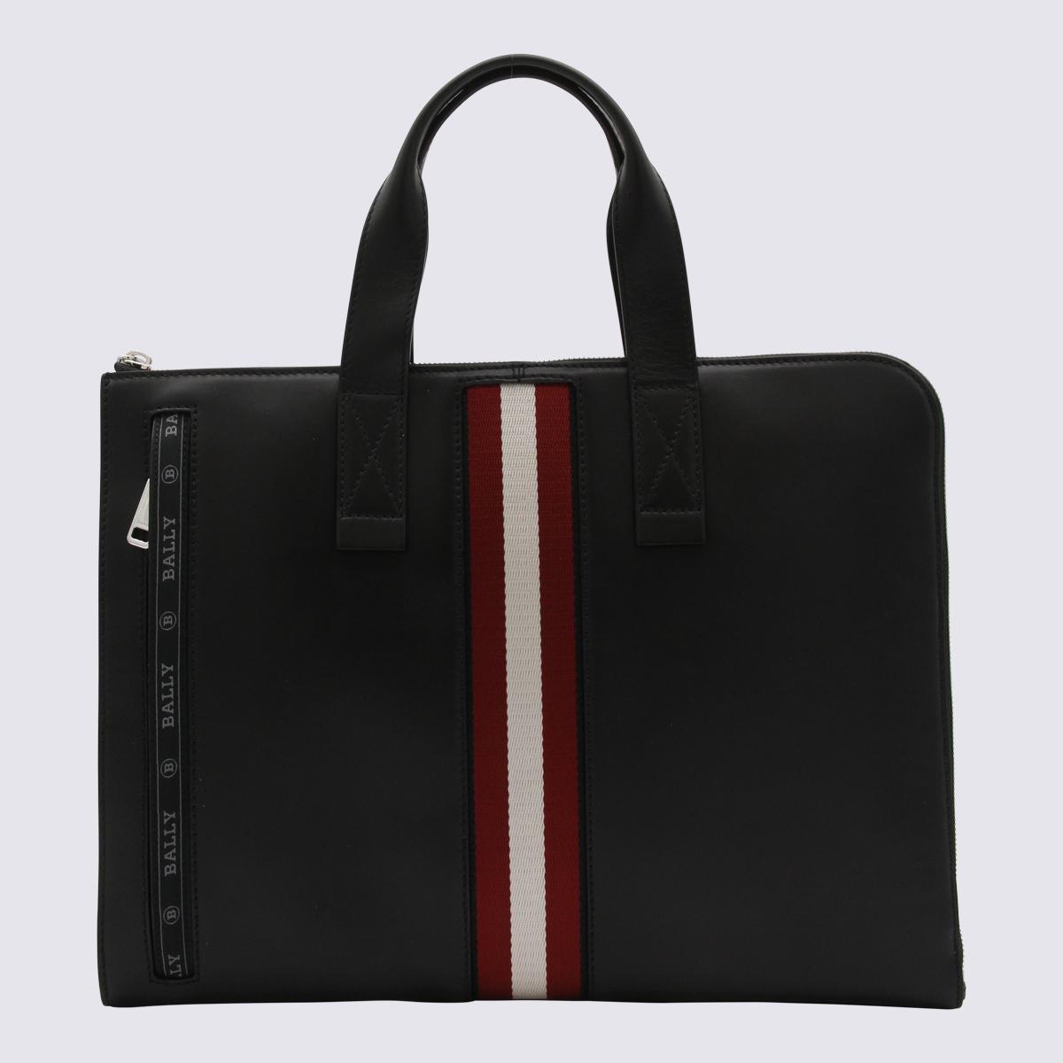 Bally Black Leather Laptop Bag for Men Lyst