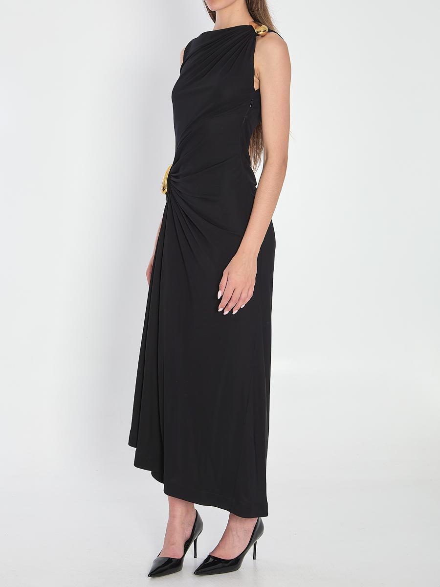 ワンピース BOTTEGA VENETA Black jersey long dress (772479VKUQ0 1000) Bottega Veneta Black Jersey Long Dress (BOTTEGA VENETA