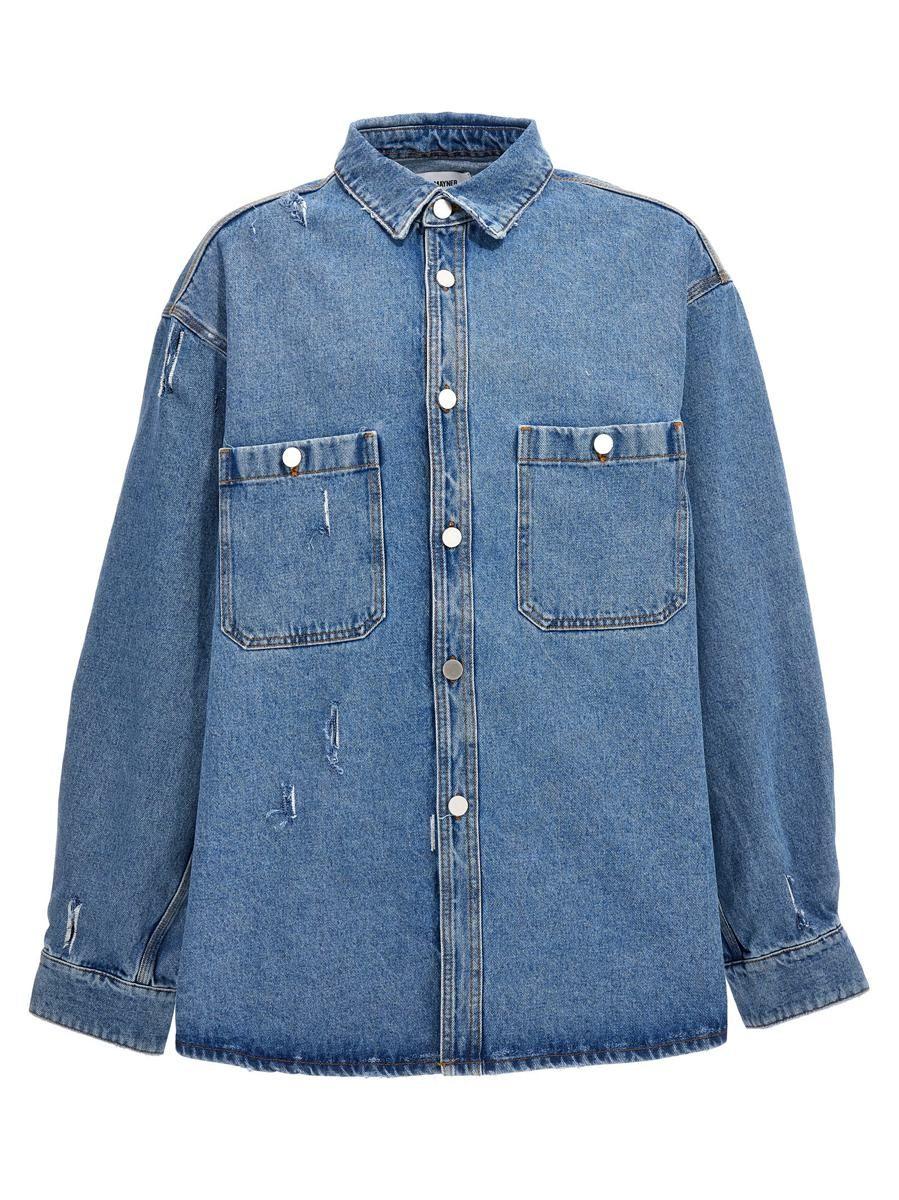 新品 HED MAYNER 22AW DESTROYED DENIM SHIRT-