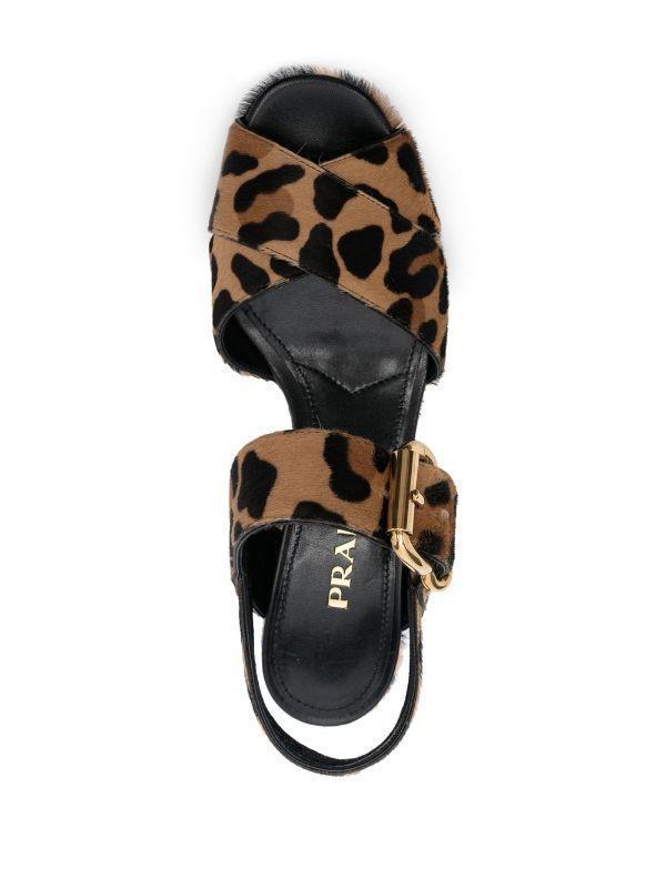 Prada leopard sandals best sale