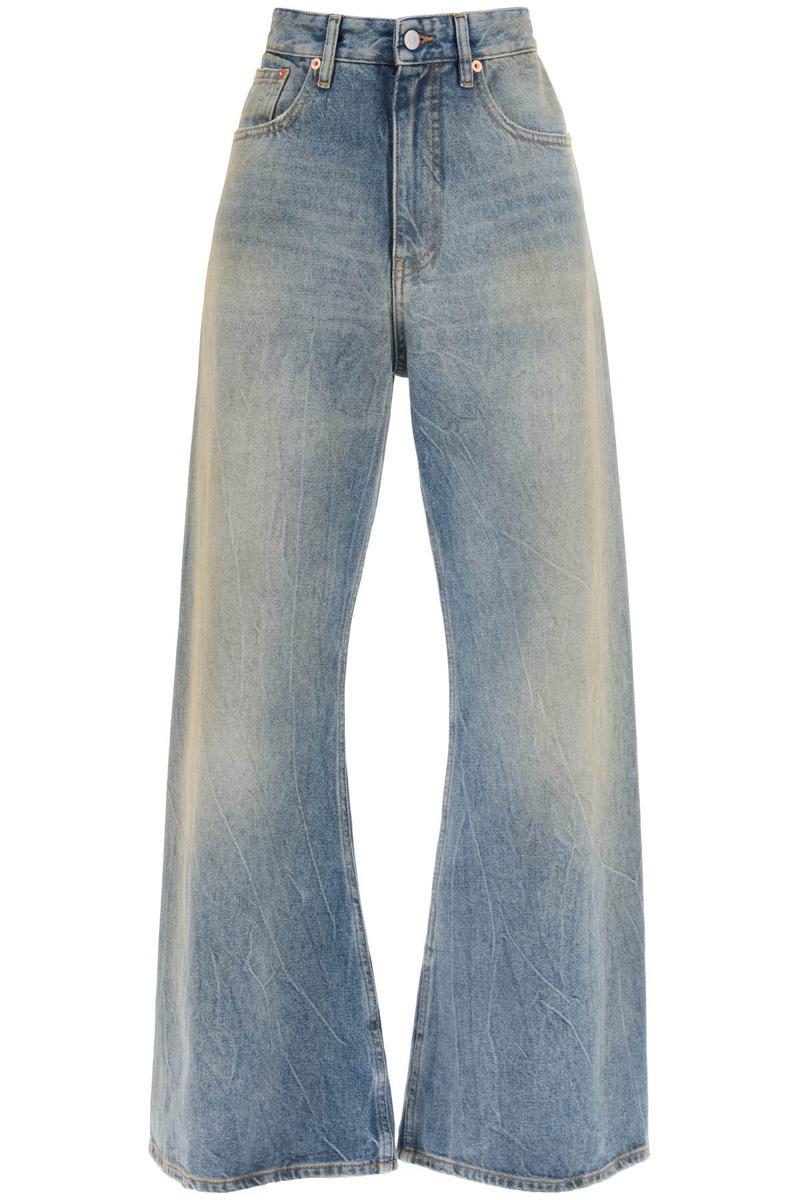 MM6 Blue Pintuck Flared Jeans メゾンマルジェラ MM6 Maison Margiela Blue Pintuck Flared Jeans MM6 Maison