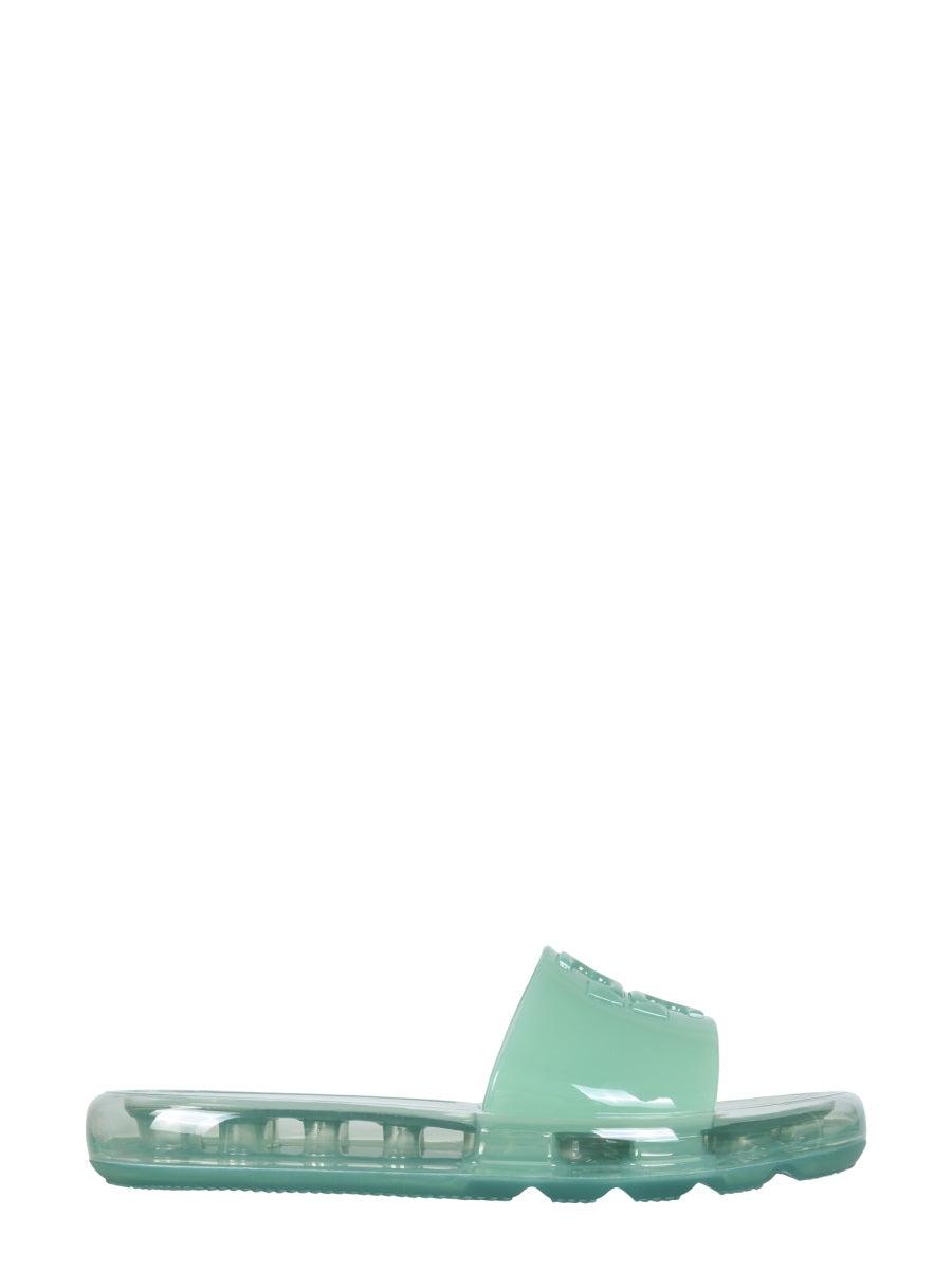 tory burch green jelly sandals