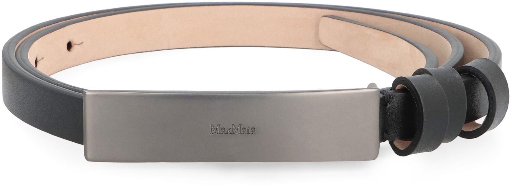 ベルト MAX MARA 'Plate' belt Black  PLATE Max Mara New Plate Leather Belt in Black | Lyst