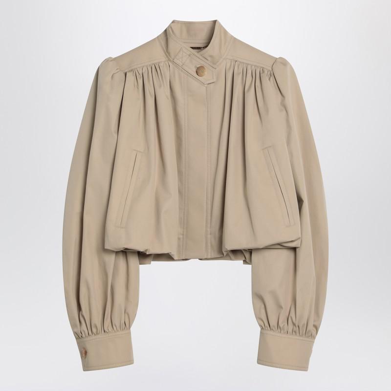 ジャケット CHLOE gabardine cropped jacket Chloé Cropped Tuxedo Jacket In Wool Gabardine | Chloé AM