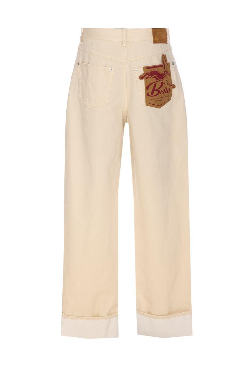 【関税＆送料込み】Bottega Veneta Wide Leg Jeans With Cuffs Bottega Veneta Cuffed Wide-Leg Jeans | Saks Fifth Avenue