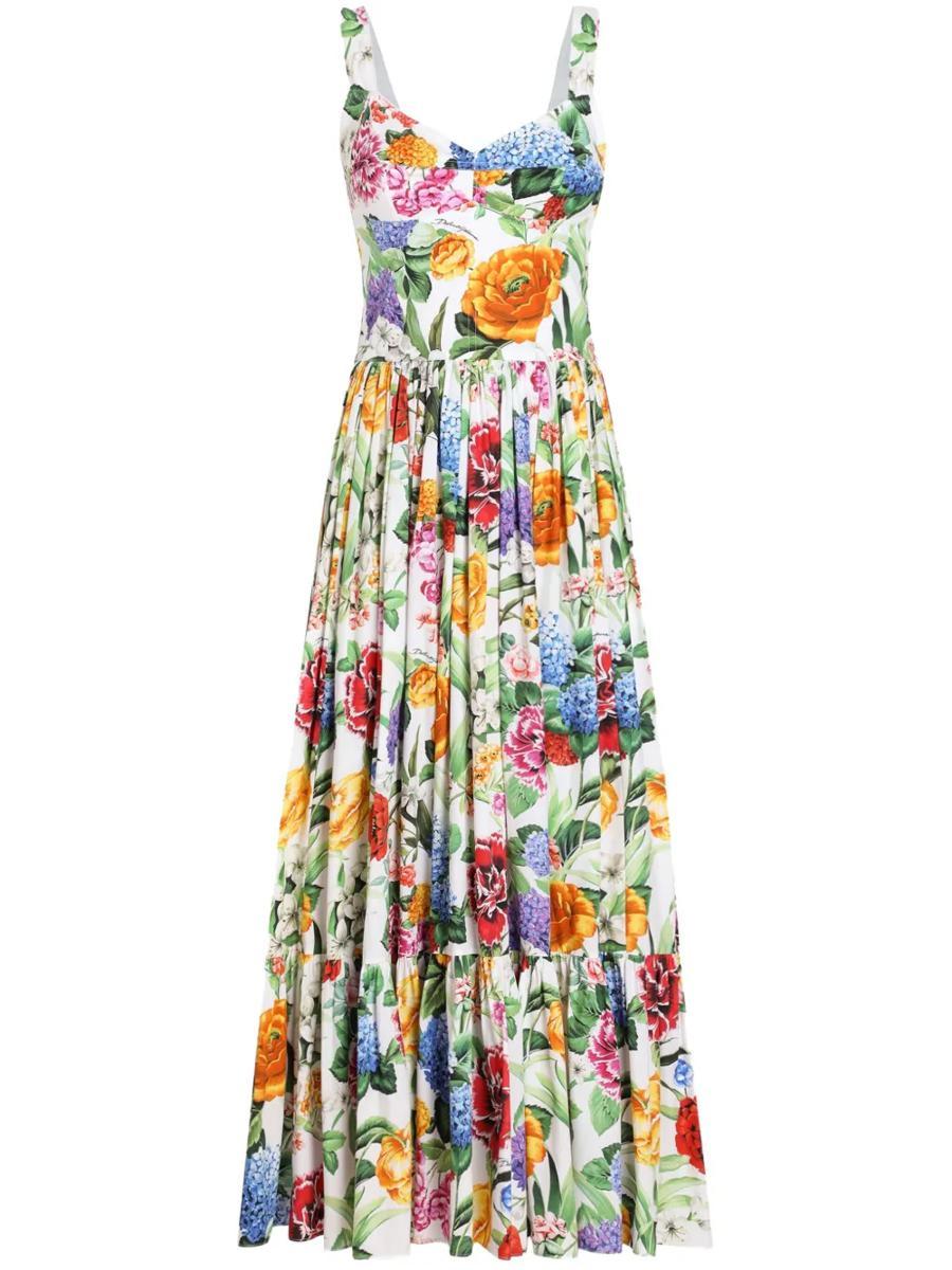 ひとめぼれ♪◇フローラル プリント Dress◇Dolce & Gabbana Dolce & Gabbana floral-print silk-blend Dress | Black | FARFETCH