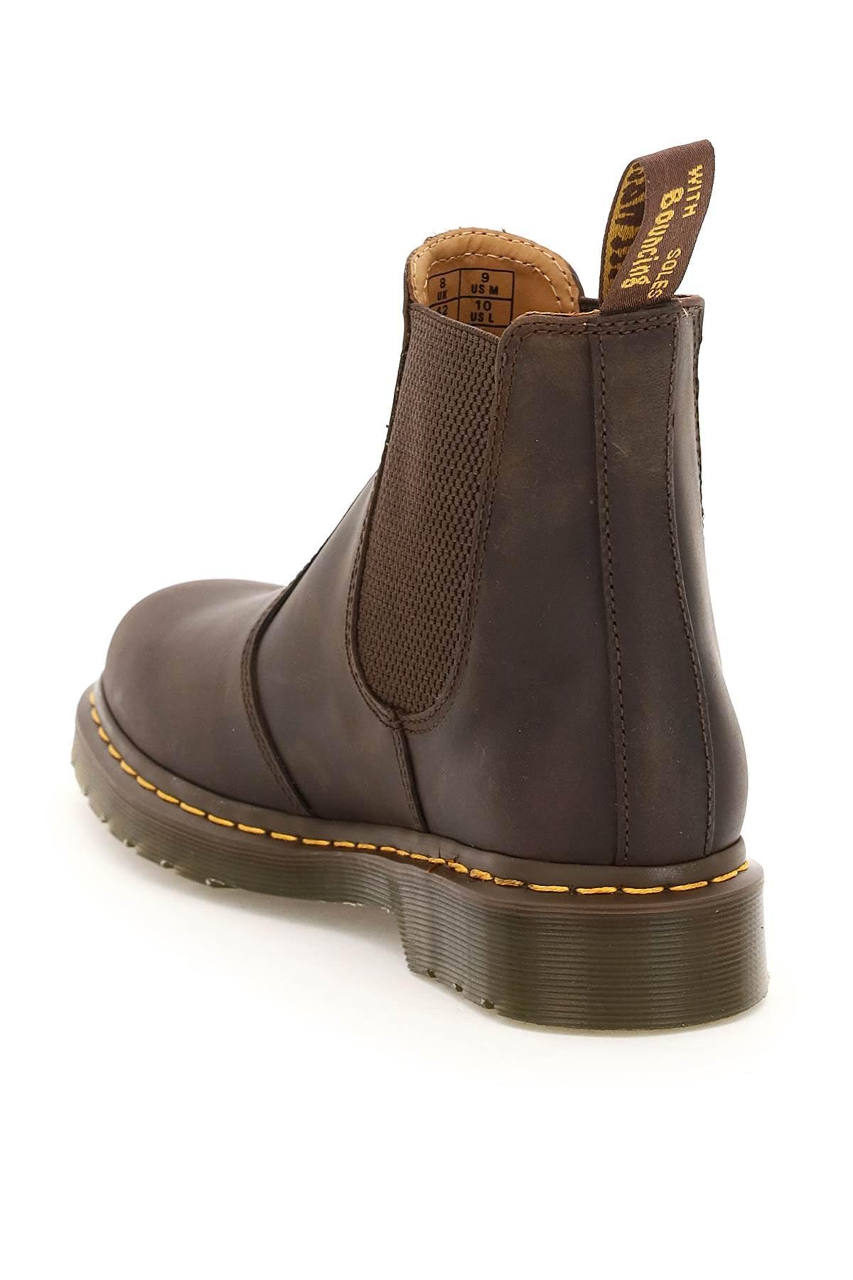Dr. Martens Crazy Horse Leather 2976 Chelsea Boots in Dark Brown (Brown)  for Men | Lyst