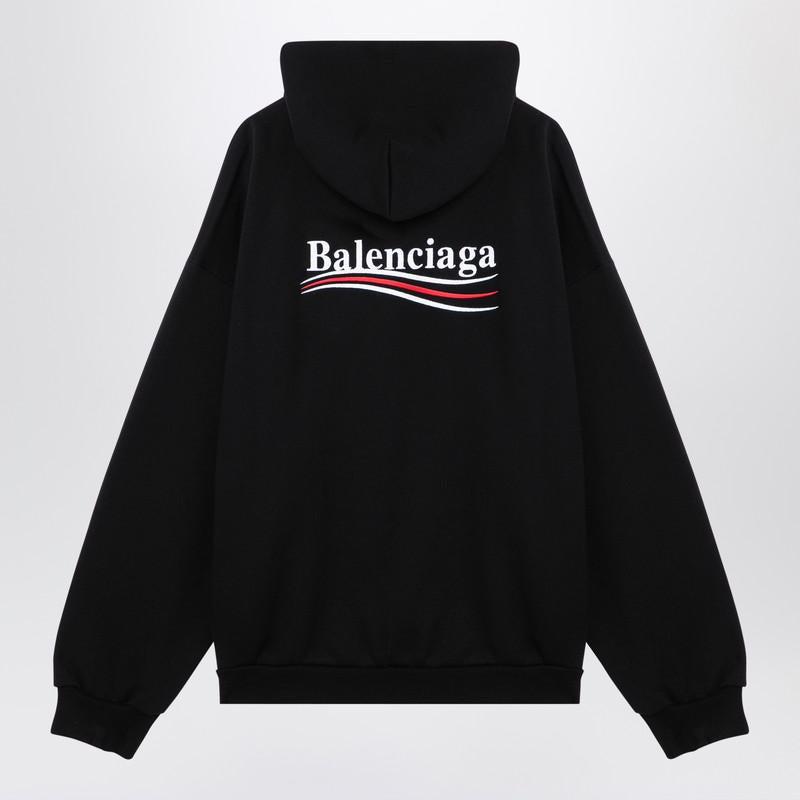 パーカー・フーディ Balenciaga Black Political Campaign Sweatshirt Political Campaign hooded sweatshirt in black - Balenciaga