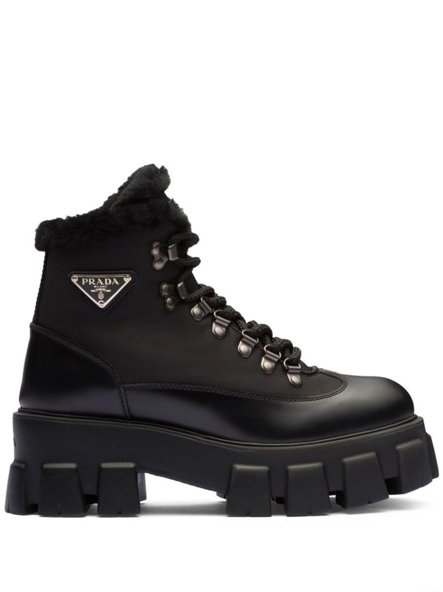 Prada Monolith Biker Boots in Black Lyst Canada
