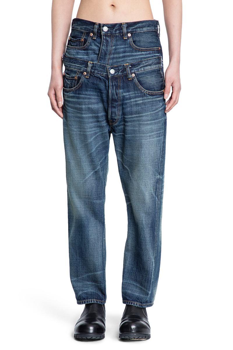 デニム・ジーパン JUNYA WATANABE Stonewashed jeans Blue Junya Watanabe Stonewashed Denim Jeans | ShopSimon