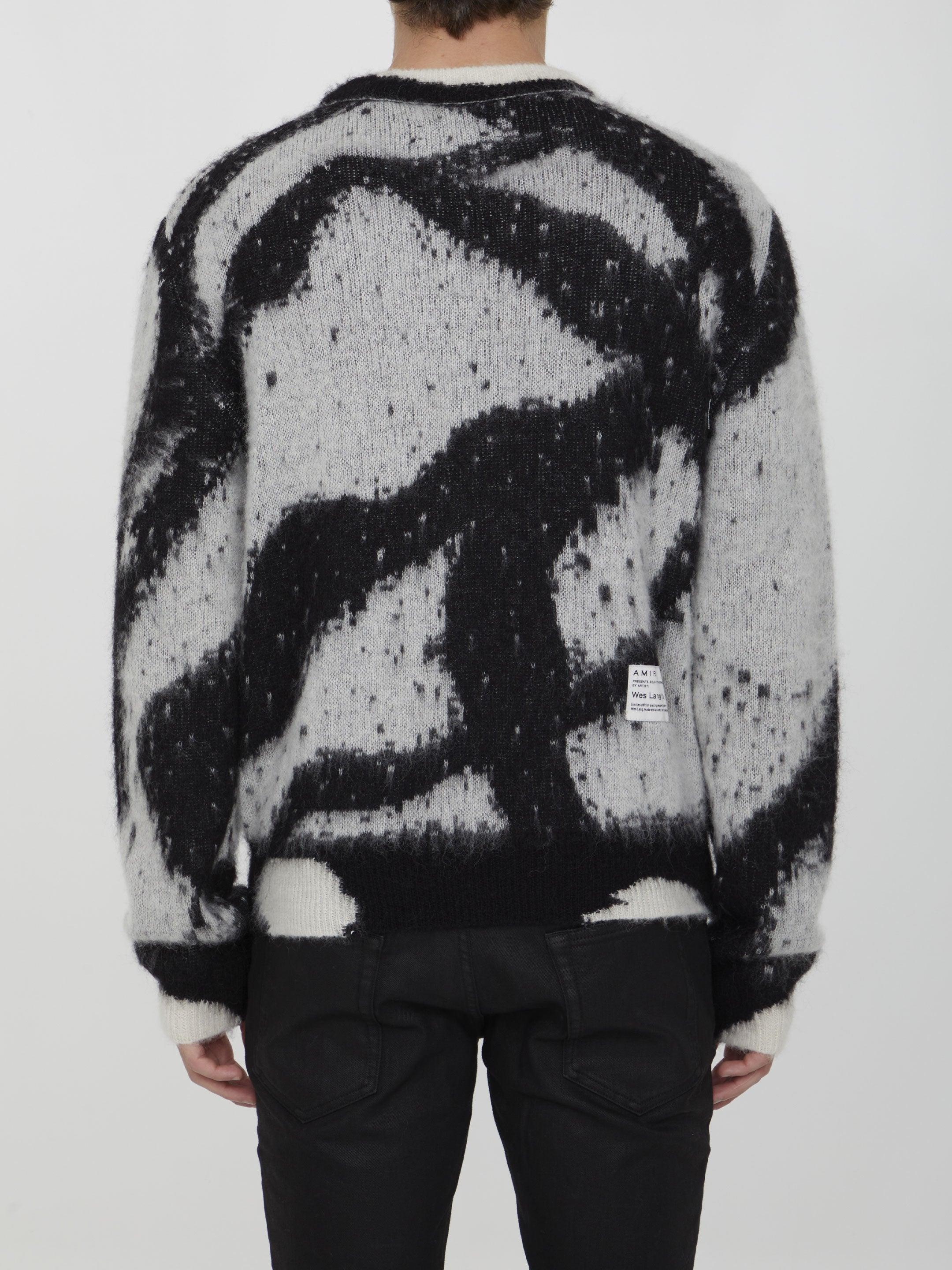 Amiri Wes Lang Grim Reaper Sweater in White for Men | Lyst