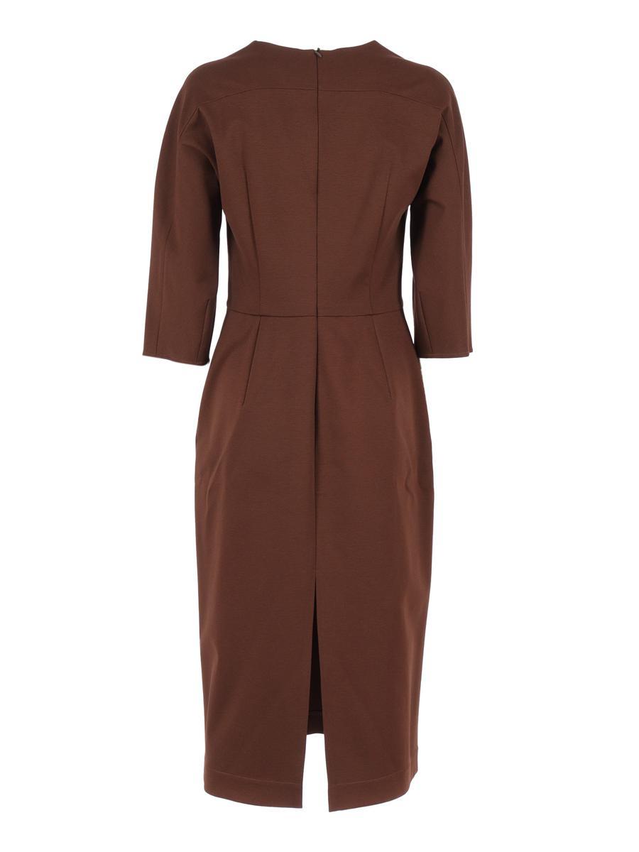 ワンピース FABIANA FILIPPI Fabiana Filippi Virgin Wool Midi Dress Fabiana Filippi Black Virgin Wool Midi Dress | ShopSimon