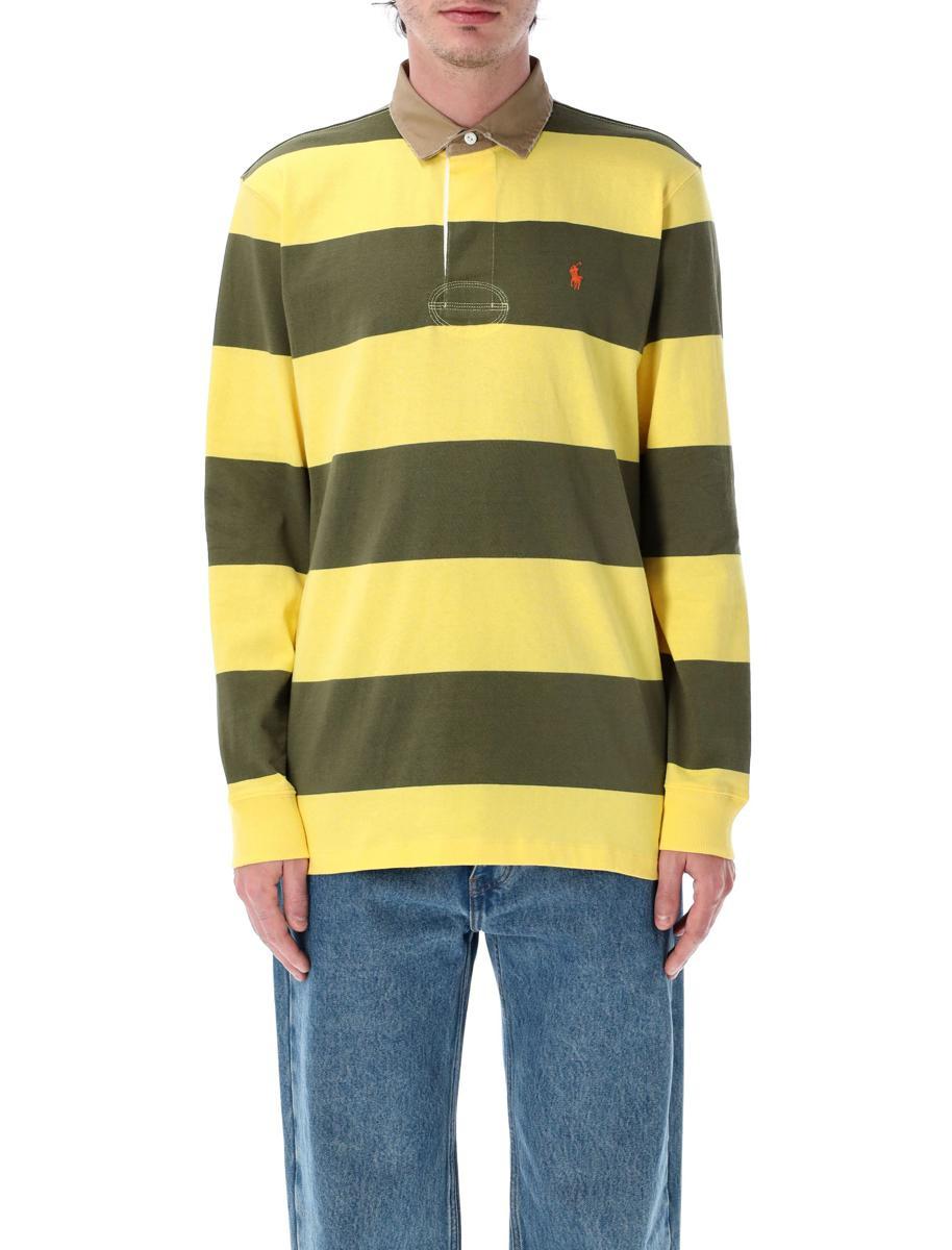 Polo Ralph Lauren Classic Fit Khaki-Collar Rugby Shirt in