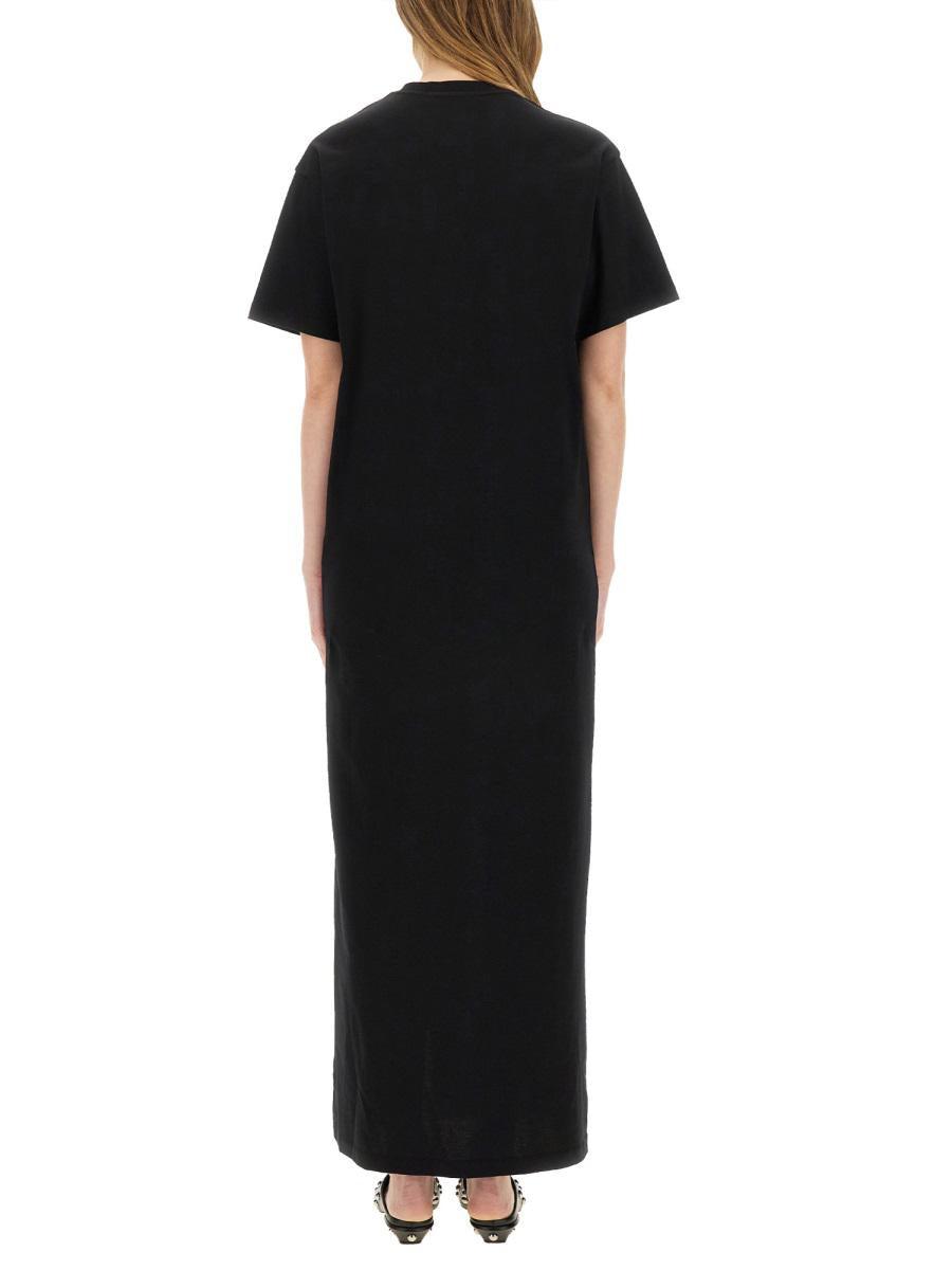 ワンピース Msgm Long Dress With Slit MSGM Maxi Dress With Side Slit in Black | Lyst
