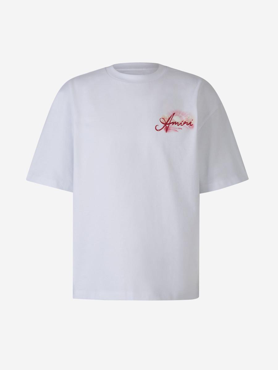 【関税込・国内発送】AMIRI COTTON LOGO TEE Amiri Cotton T-Shirt With Front Logo Print - Black