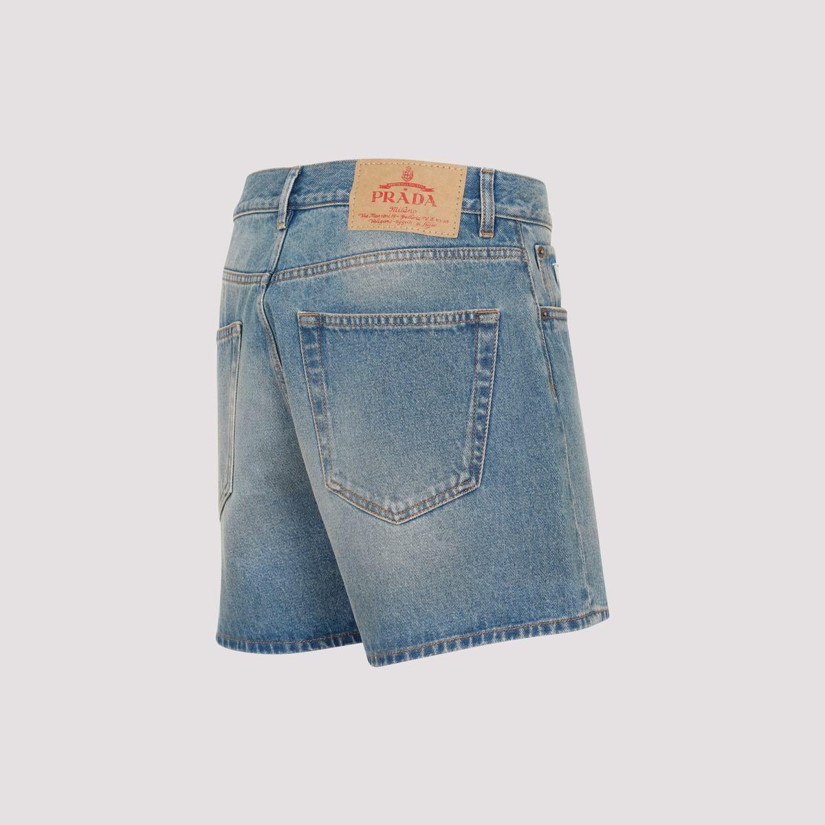 Prada Denim Shorts Jeans in Blue for Men | Lyst