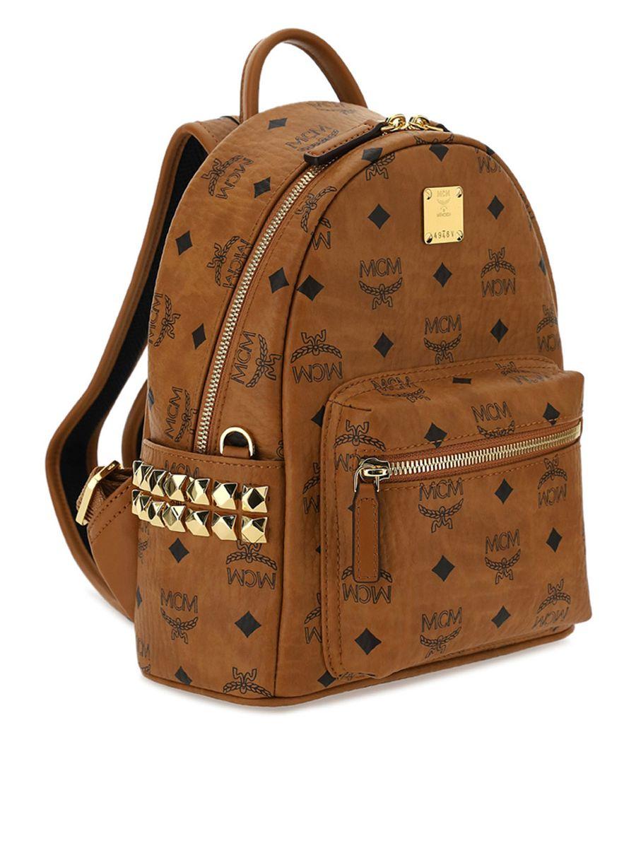 Mcm mini backpack brown online