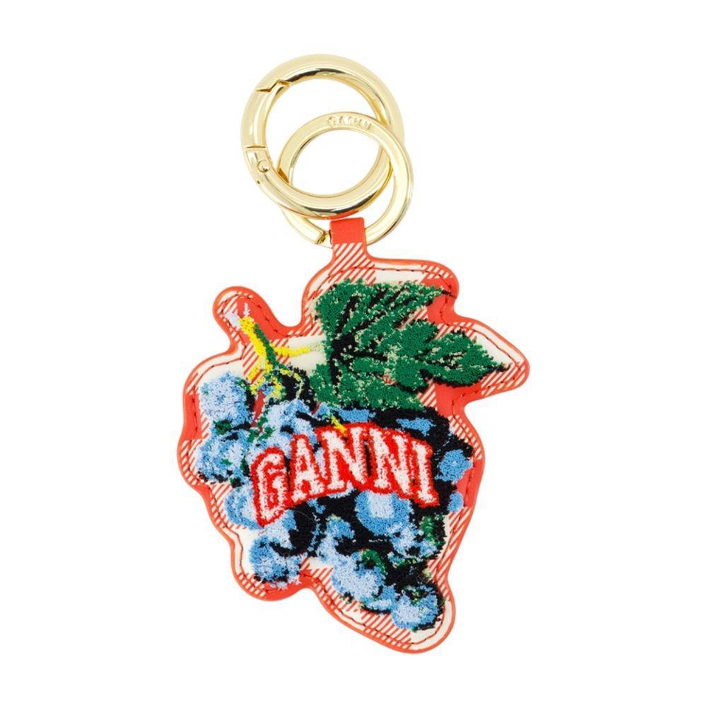 キーホルダー・キーリング Ganni Bou Heart Keyring - Ganni - Leather - Red Ganni Bag accessories for Women | Online Sale up to 45% off