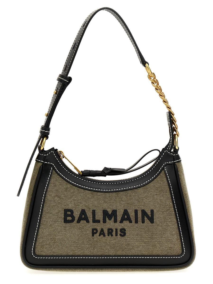 Balmain Black Raffia Small Shoulder Bag | Lyst