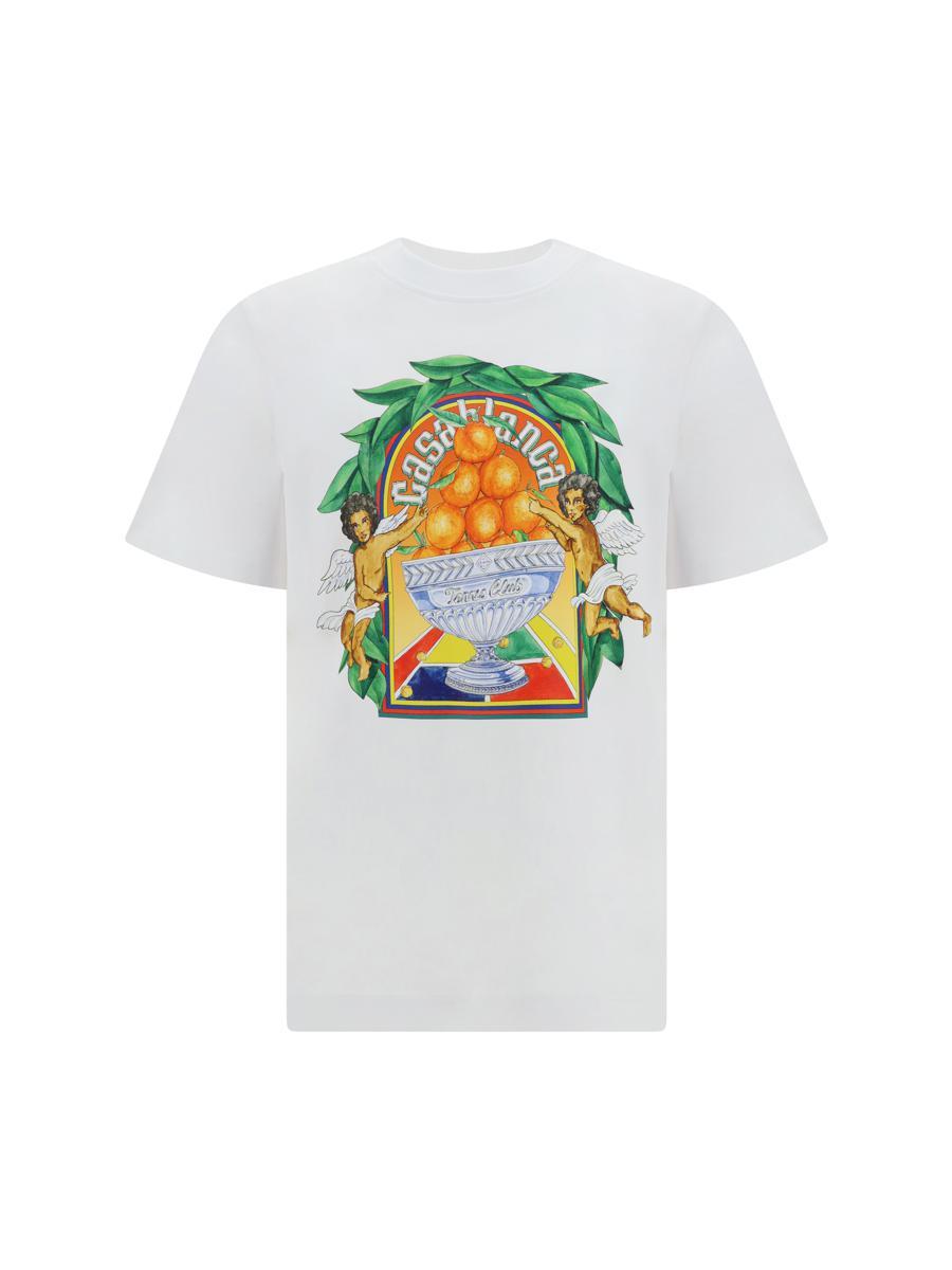 CASABLANCA Triomphe D'orange T-shirt in White for Men | Lyst