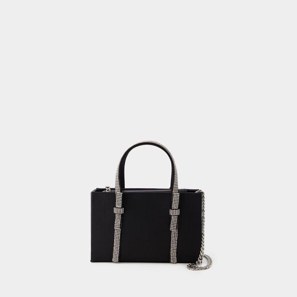 トートバッグ KARA Bow Midi Handbag - Kara - Leather - Black Kara Kara Bow Midi Bag - Tote Bags - BeyondStyle