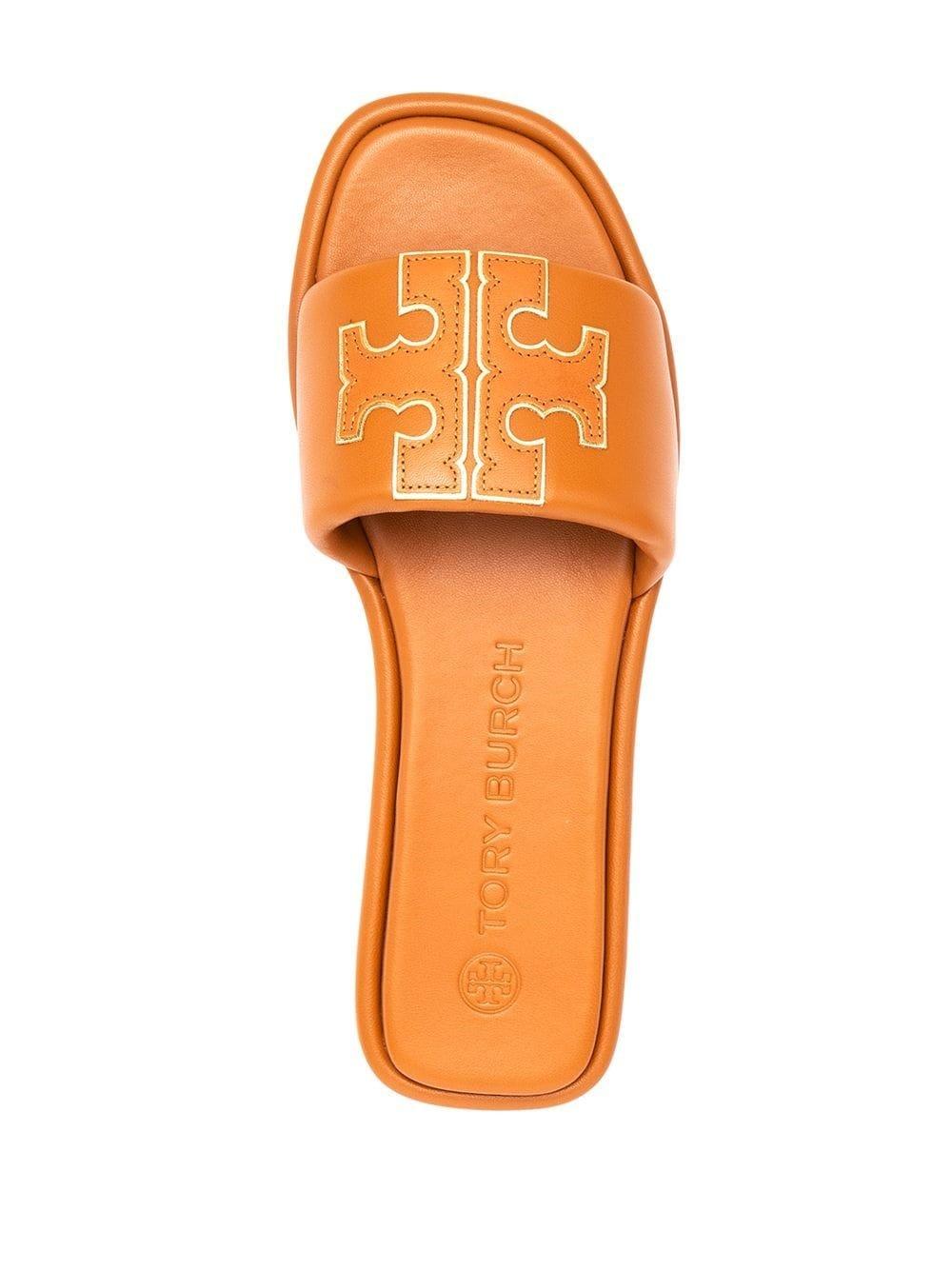 Tory Burch Leather Double T Sport Slides - Save 62% - Lyst