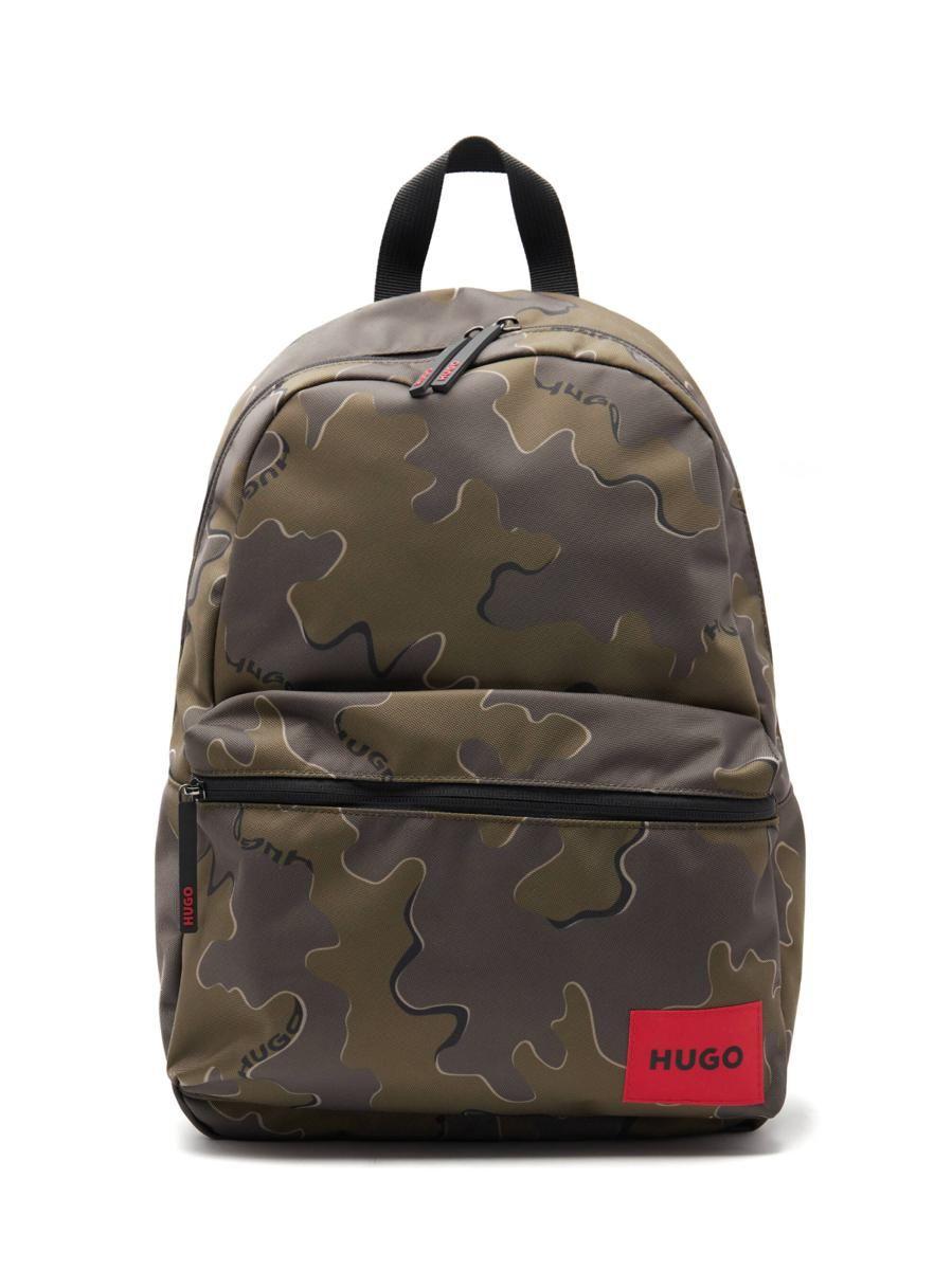 BOSS by HUGO BOSS Ethon Camouflage Backpack in Gray for Men | Lyst
