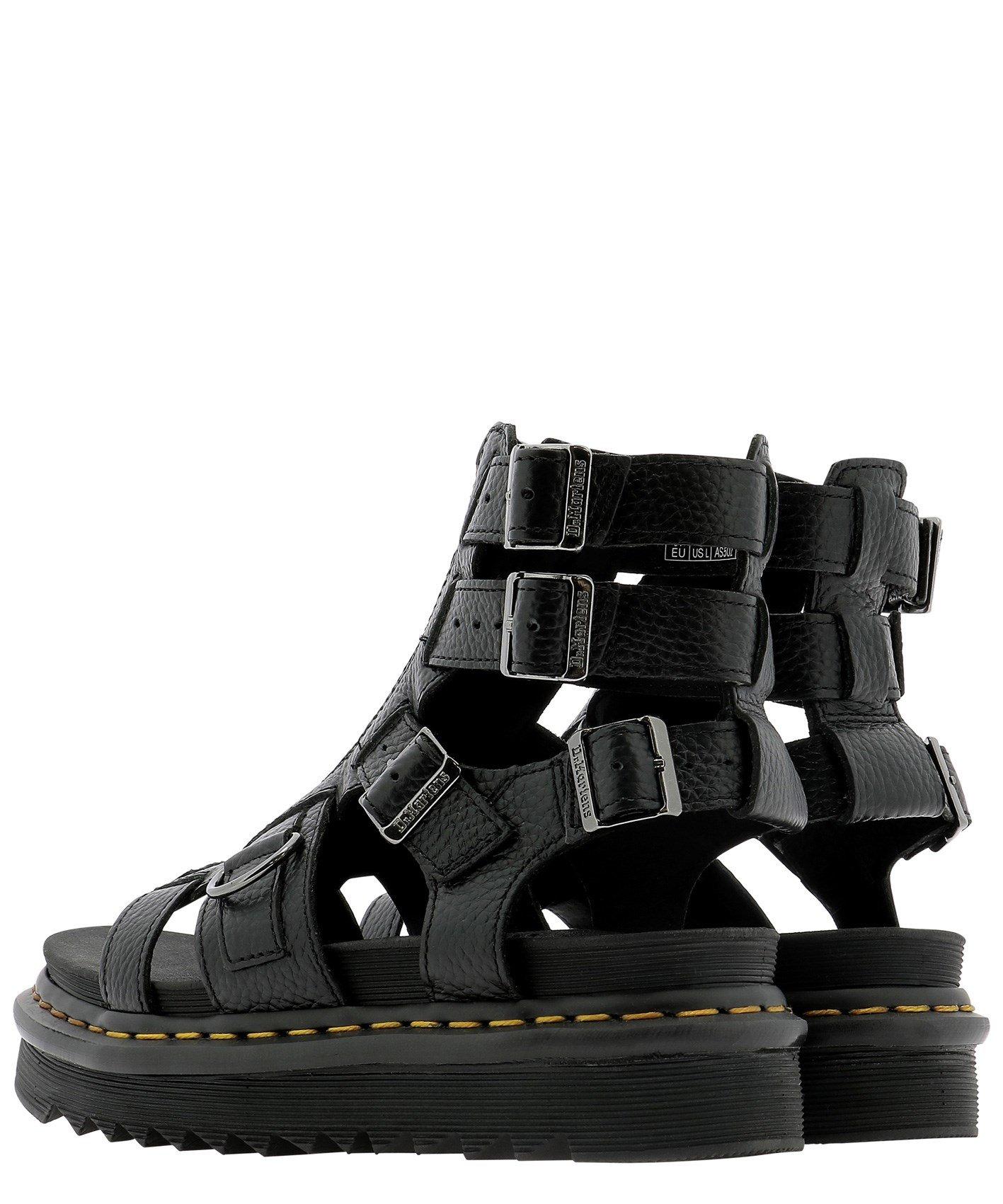 black olson sandals