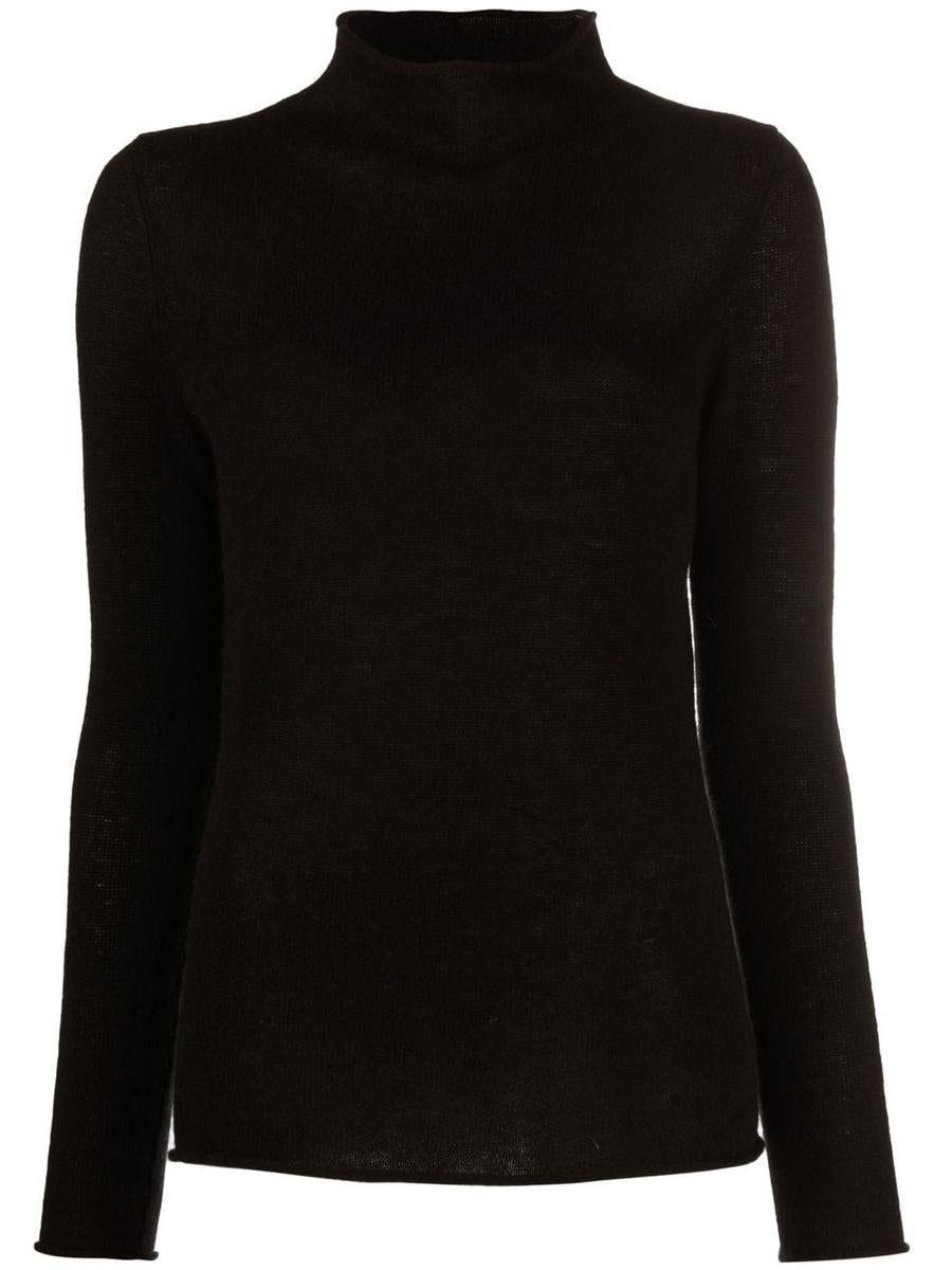 360cashmere Mock Neck Cashmere Sweater in Black | Lyst