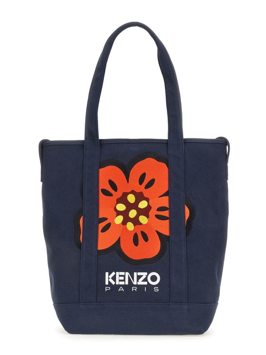 KENZO Boke Flower Shoulder Tote Bag in Blue | Lyst