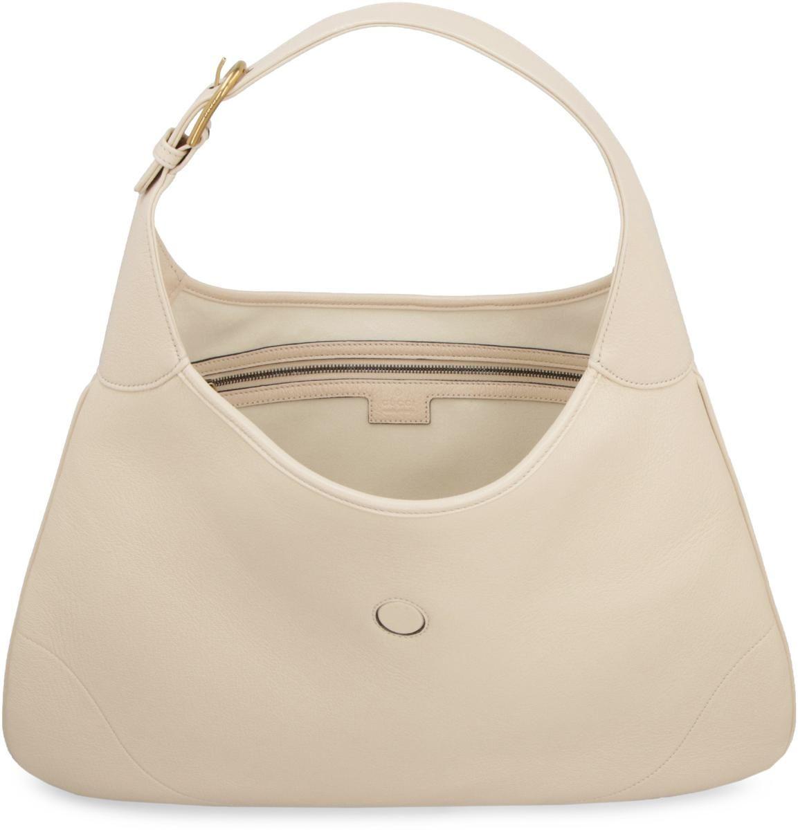 Gucci Aphrodite Embellished Leather Shoulder Bag - Cream - One Size