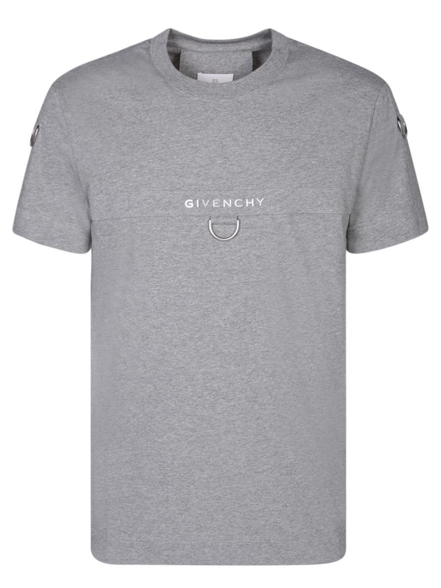 Tシャツ・カットソー GIVENCHY Men T Shirts BM712H3YMW 055 grey Givenchy Grey Logo T Shirt for Men - BOPF | Business of