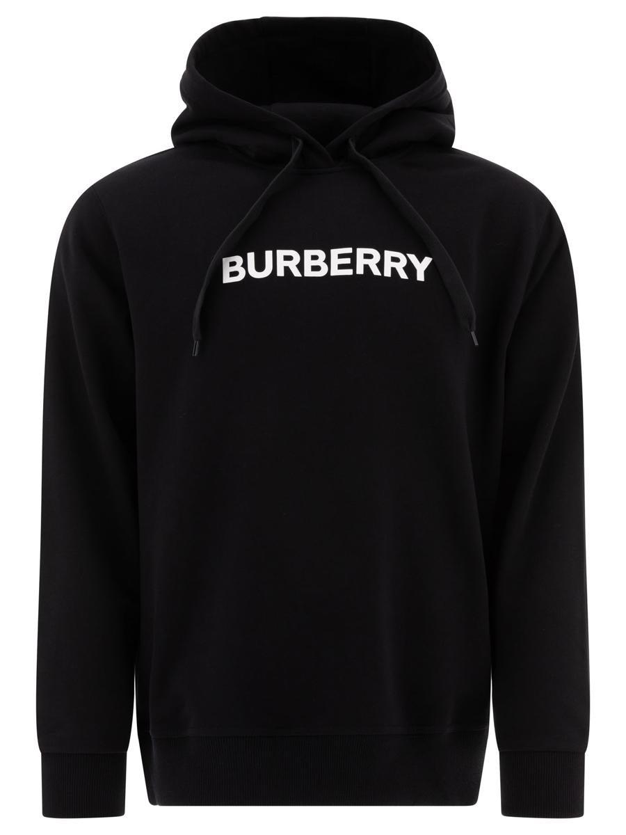 Burberry Logo Cotton Hoodie in Black for Men Lyst UK