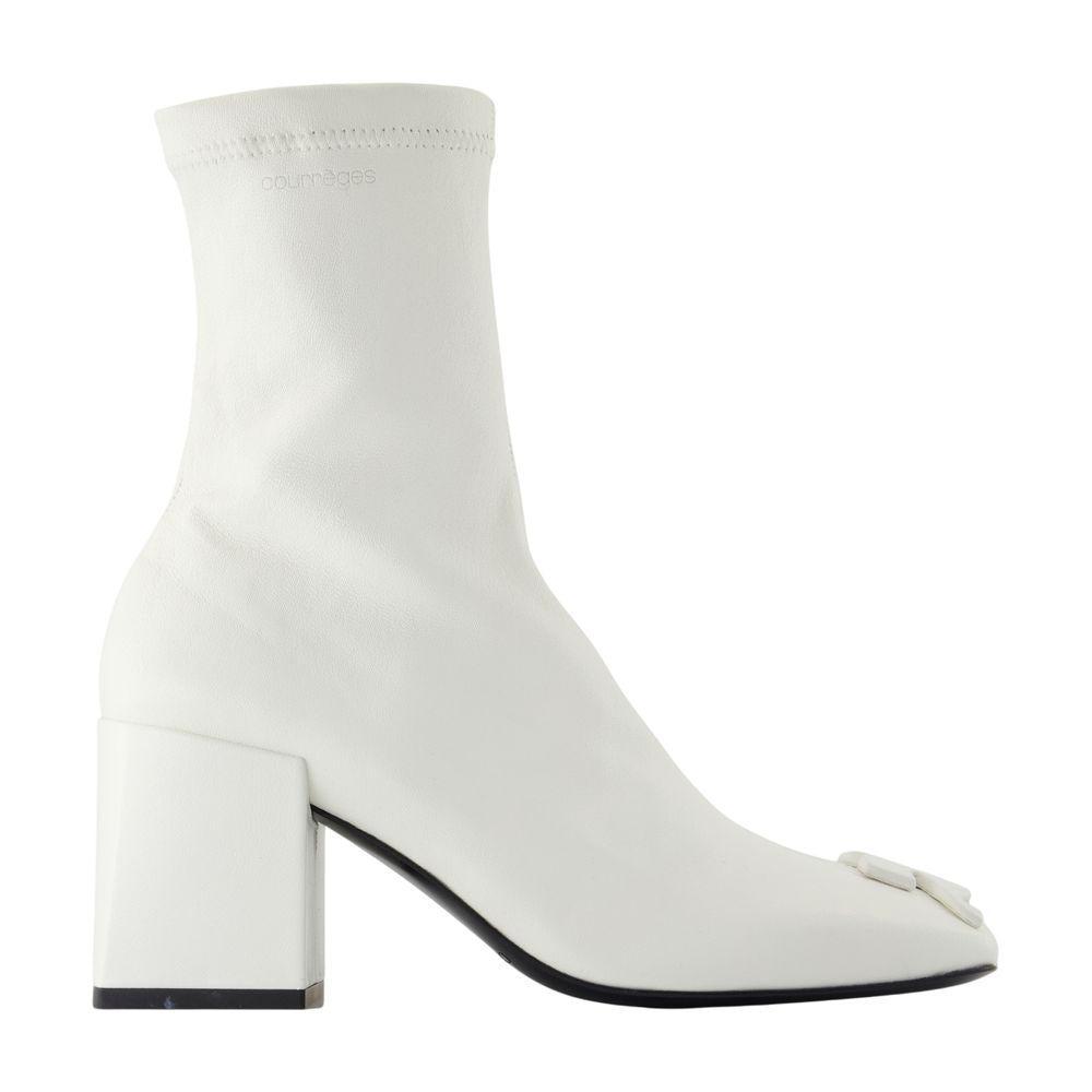 ショートブーツ・ブーティ Reedition Ankle Boots - Courreges - Leather - White COURRÈGES - WHITE LEATHER HERITAGE ANKLE BOOTS – LE LABO STORE